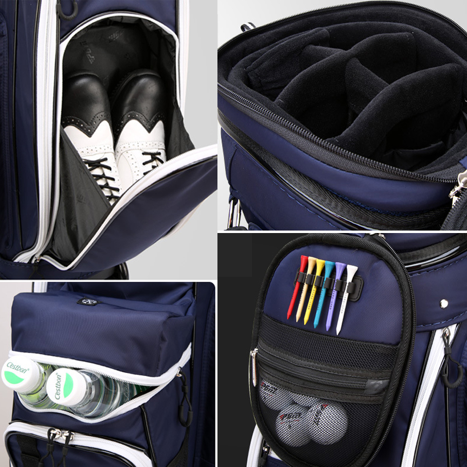 PGM Men Multifunctional Standard Aviation Golf Bag Stretchable Ultra Light Portable Travel Shoes Clothing Drag Ball Wheels Bag